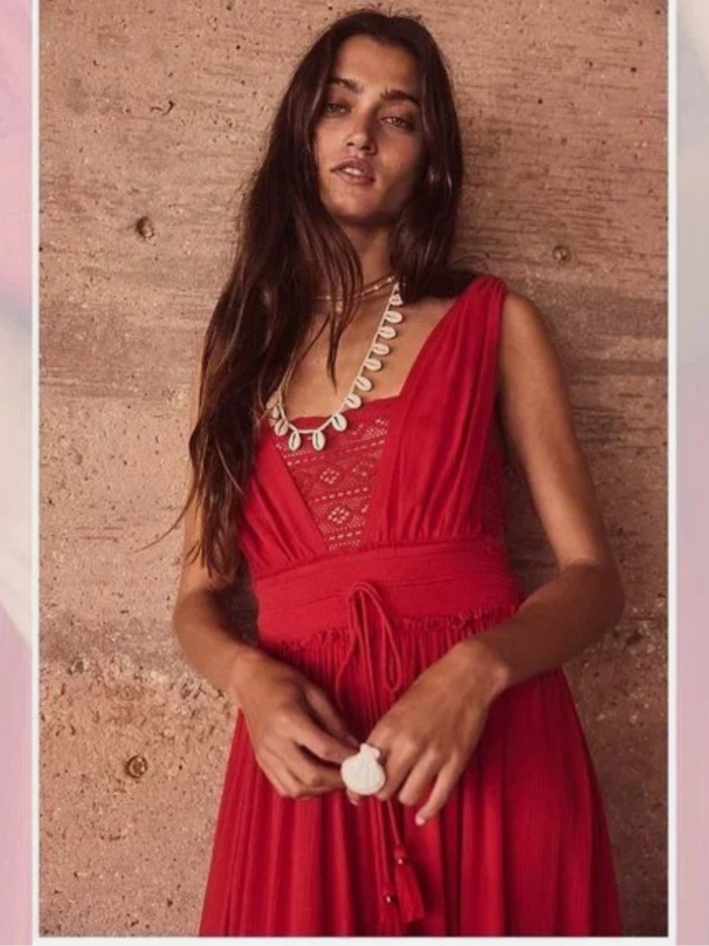 Santa Maria Free People Red Dress - Picture 3 of 3